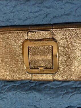 Michael Kors Metallic Bronze Foldover Clutch